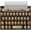 3D Gold Typewriter Keyboard Theme-APK
