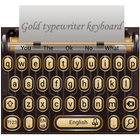 3D Gold Typewriter Keyboard Theme simgesi