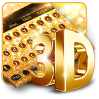 Clavier de luxe 3D Gold Theme icône