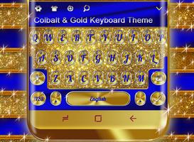 Cobalt and Gold Keyboard Theme capture d'écran 3