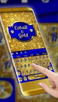 Cobalt and Gold Keyboard Theme captura de pantalla 1