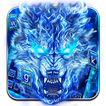 Blue Fire Grim Wolf Keyboard Theme