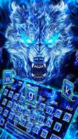 Blue Fire Grim Wolf الملصق
