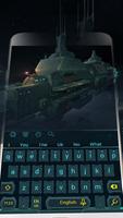 Blue Future Technology Keyboard Spaceship Theme capture d'écran 3