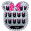 ”Silver glitter bow mouse keyboard theme