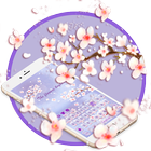 Pink Dream Flower Keyboard Theme icône