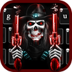 Blood Skull Fire Guns Keyboard Theme