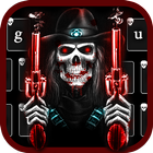 Blood Skull Fire Guns Keyboard Theme icône