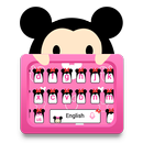 Cute Pink Minny Bowknot Keyboard Theme APK