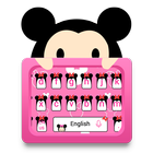 Cute Pink Minny Bowknot Keyboard Theme icône