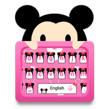 Cute Pink Minny Bowknot Keyboard Theme أيقونة