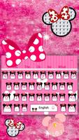 برنامه‌نما Cute Pink Minny Bowknot Keyboard tema wallpaper عکس از صفحه