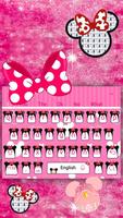 Cute Pink Minny Bowknot Keyboard Theme imagem de tela 3