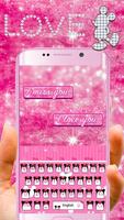 Cute Pink Minny Bowknot Keyboard Theme capture d'écran 2