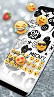 White black graffiti mouse keyboard theme اسکرین شاٹ 2