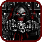 Thème de clavier Red Blood Skeleton Guns icône