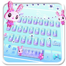 El tema azul brillante del teclado del conejotiene APK