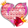Luxury Diamond Heart Keyboard Theme