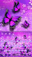 Thème de clavier Purple Neon Butterfly capture d'écran 3