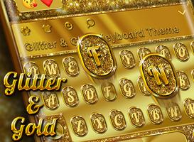 Glitter and Gold Premium Keyboard Theme syot layar 3