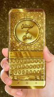 Glitter and Gold Premium Keyboard Theme постер