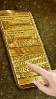 Glitter and Gold Premium Keyboard Theme imagem de tela 1