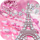 ikon Pink Diamond Paris Tower Keyboard Theme