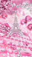 Pink Diamond Paris Tower Keyboard Theme Ekran Görüntüsü 1