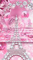 Pink Diamond Paris Tower Keyboard Theme Ekran Görüntüsü 2