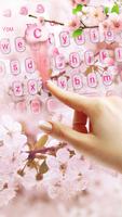 Pink Beauty Peach Blossom Keyboard Theme screenshot 2