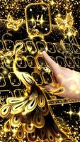 Luxurious Golden Butterfly Keyboard Theme скриншот 1