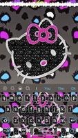 Pink hello Kitty diamond Bow Keyboard tema โปสเตอร์