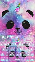 Thème de clavier Panda Unicorn Star Galaxy capture d'écran 3