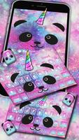 Thème de clavier Panda Unicorn Star Galaxy Affiche