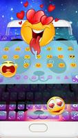 Cartoon Unicorn Panda Keyboard Theme syot layar 1