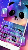 Cartoon Unicorn Panda Keyboard Theme capture d'écran 2