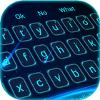Neon Blue Keyboard Theme ikon