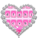 Pink Diamond Heart Keyboard Theme APK