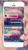 Colored Water Drop Keyboard Theme Affiche