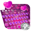 Purple Diamond Heart Balloon Keyboard APK