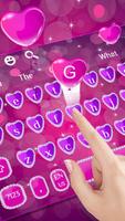 Purple Diamond Heart Balloon Keyboard Affiche