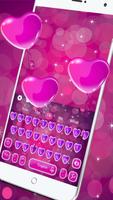 Purple Diamond Heart Balloon Keyboard اسکرین شاٹ 2