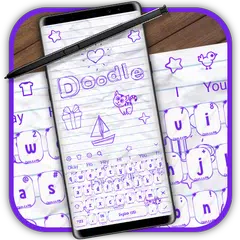Cute Doodle Cartoons keyboard Theme APK download