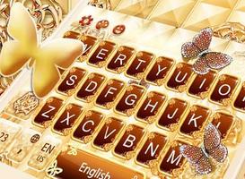 Le thème de clavier de guindineau d'or de luxe capture d'écran 1