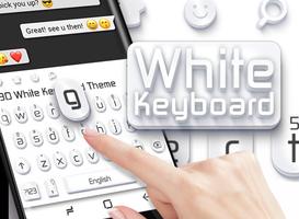 White Keyboard Affiche