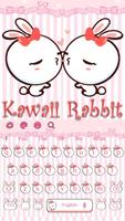 Kawaii Rabbit Keyboard Affiche