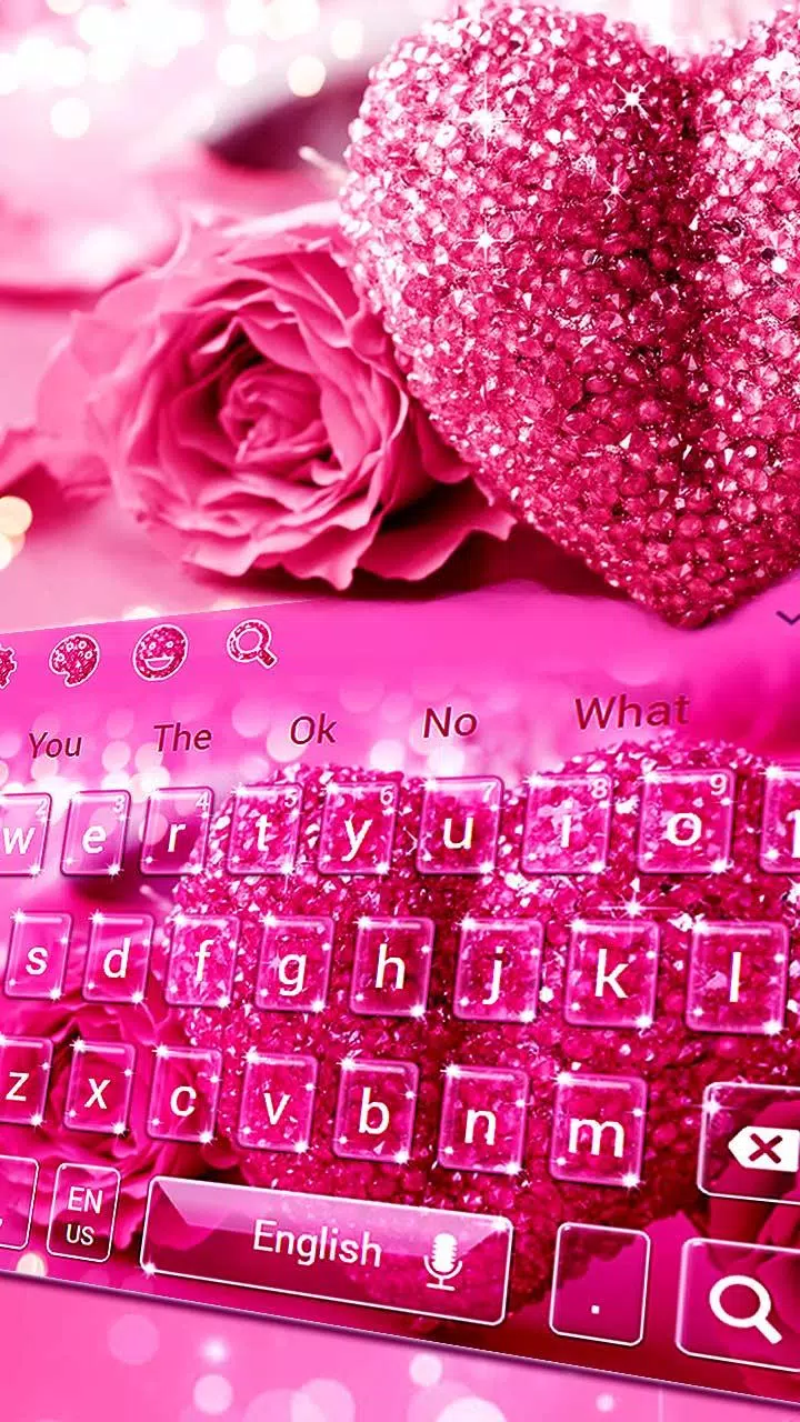 الوردي الماس قلوب موضوع لوحة المفاتيح APK للاندرويد تنزيل