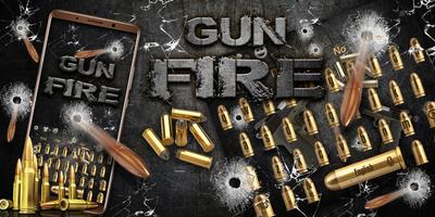 Fire Gun and Bullet Keyboard Theme Ekran Görüntüsü 3