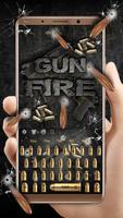Fire Gun and Bullet Keyboard Theme ポスター