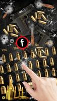 Fire Gun and Bullet Keyboard Theme ภาพหน้าจอ 1